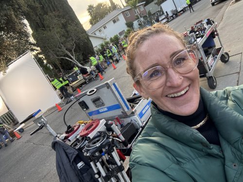 Location Scout Nancy Bruno on-location.